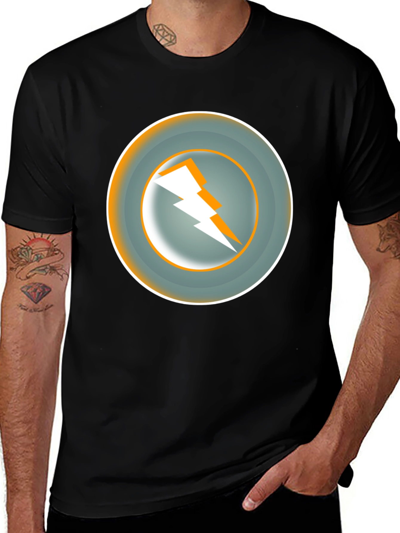 Variant 16 of Lightning Bolt Graphic Tee - Modern Design