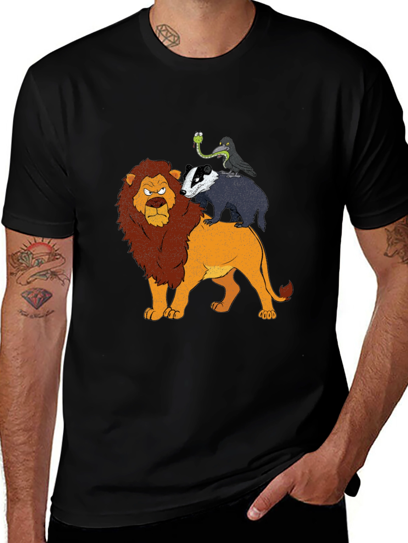 Variant 11 of Lion, Badger, Raven T-Shirt