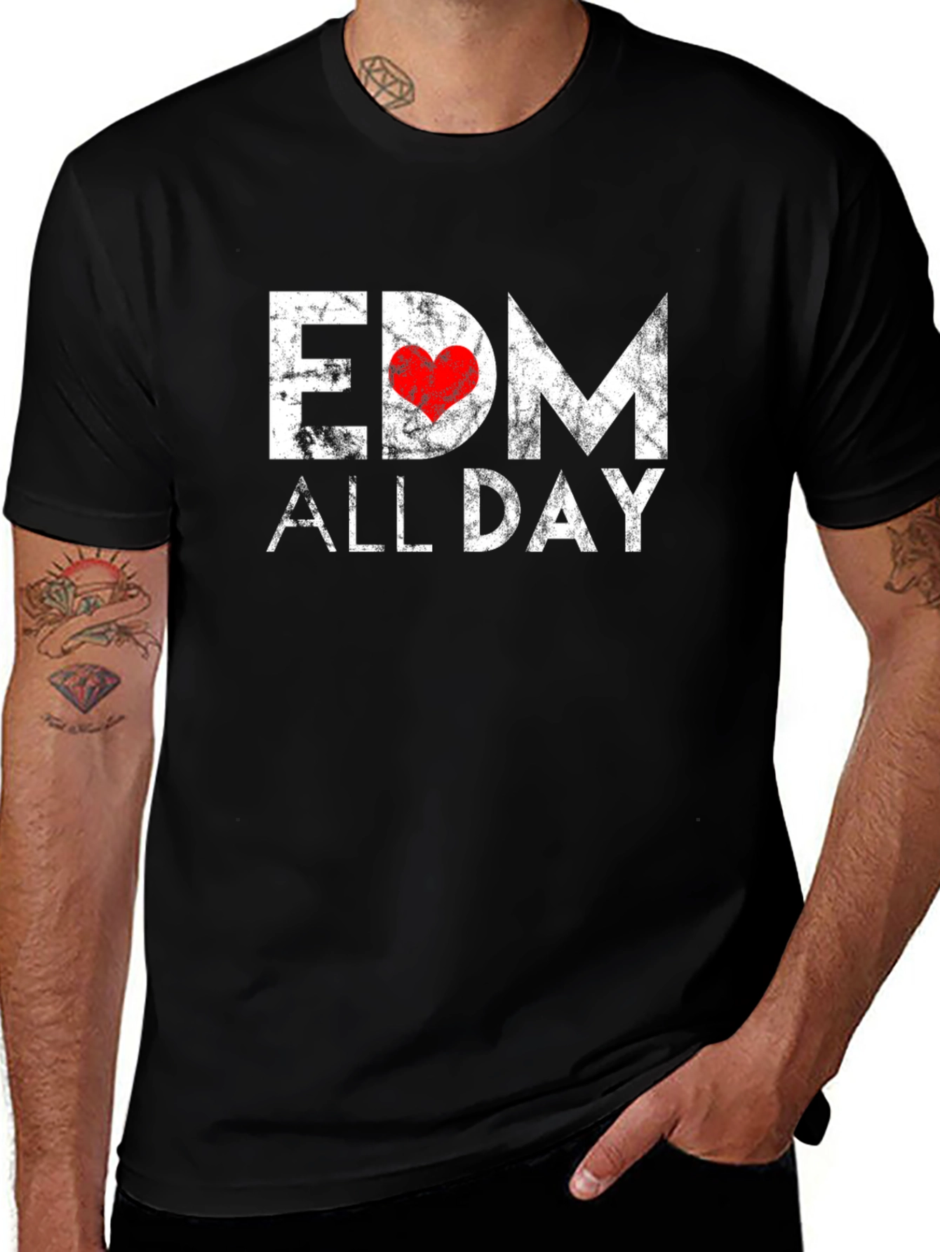 EDM All Day Graphic Tee - Music Lover Shirt