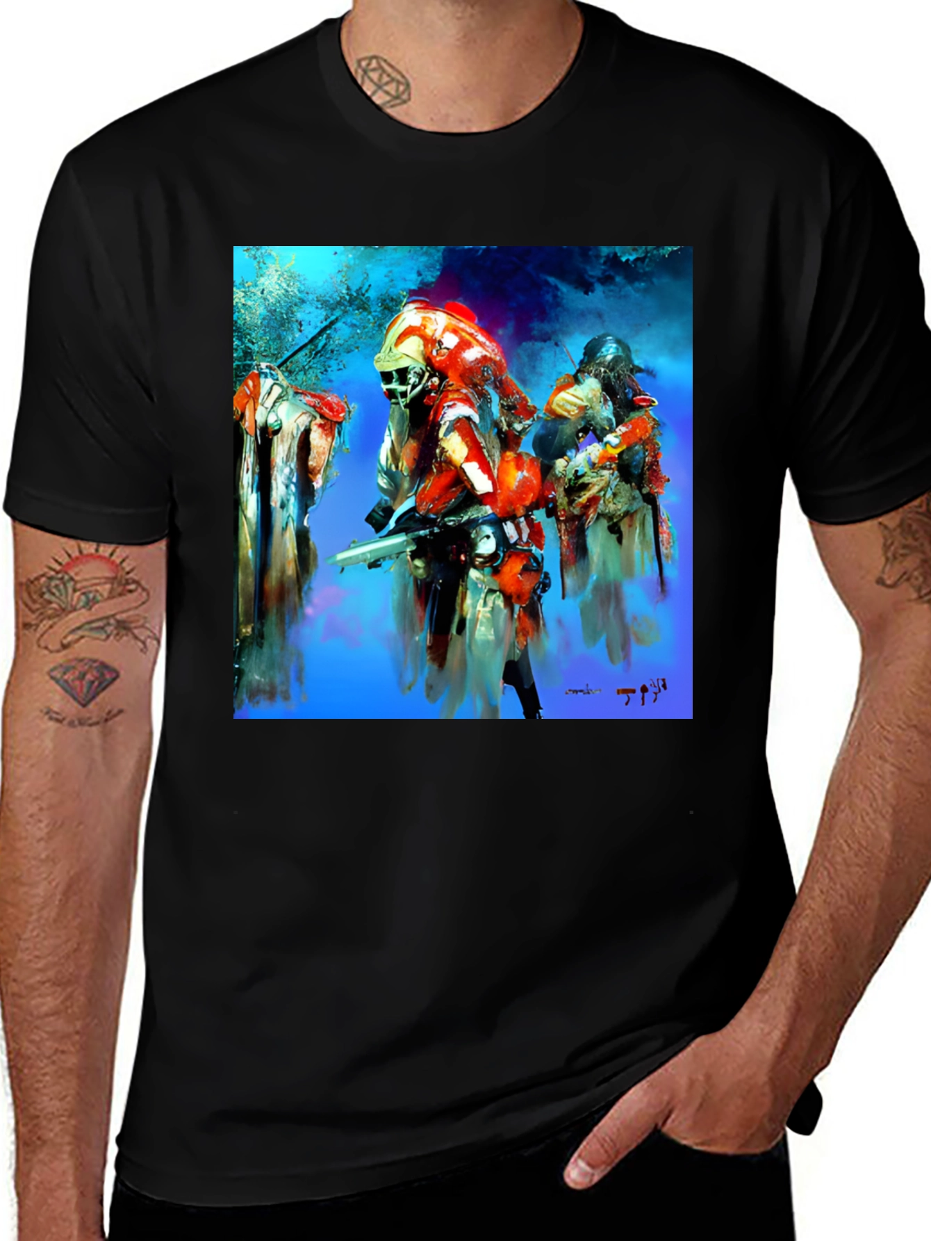 Variant 25 of Abstract Art T-Shirt - Unique Graphic Tee for Men