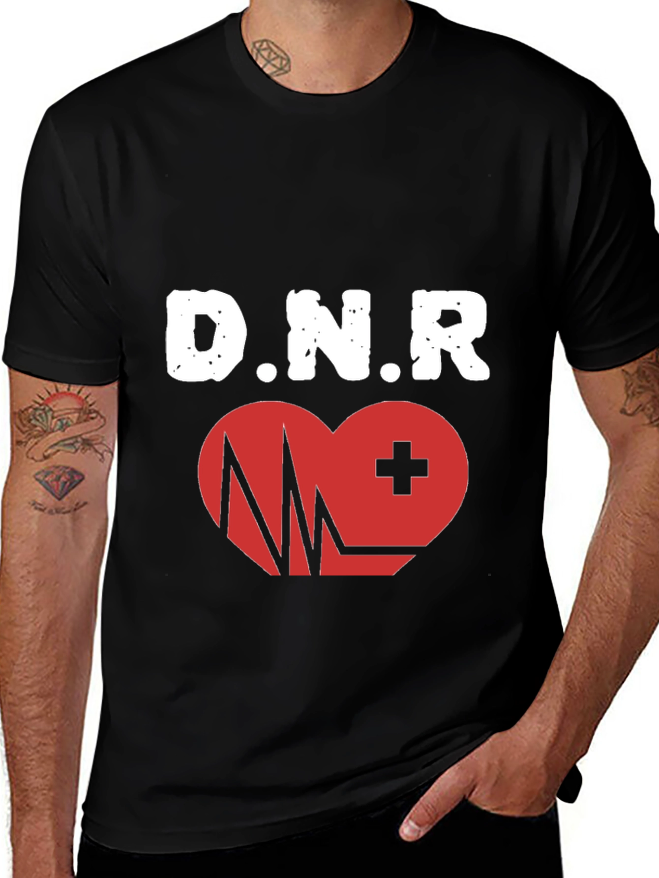 Variant 19 of DNR Heartbeat Graphic T-Shirt - Comfortable Fit
