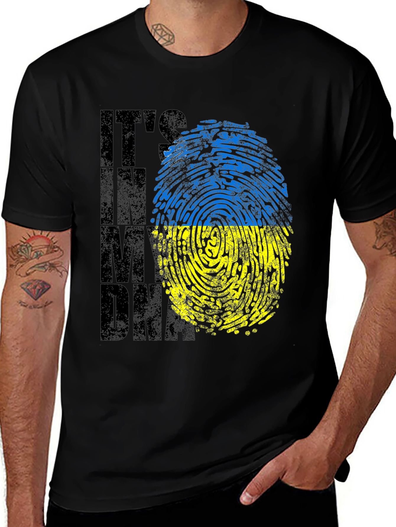 Ukraine DNA Fingerprint Graphic T-Shirt