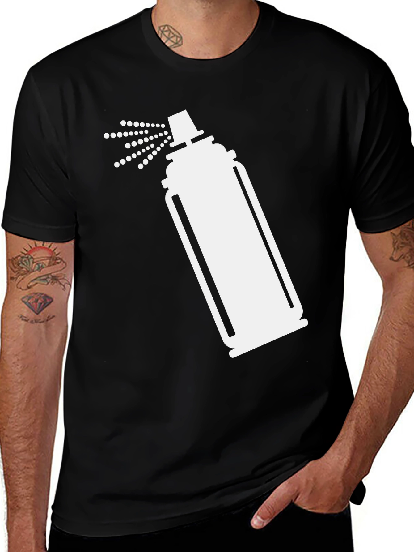 Variant 8 of Spray Can Graphic Tee - Urban Style