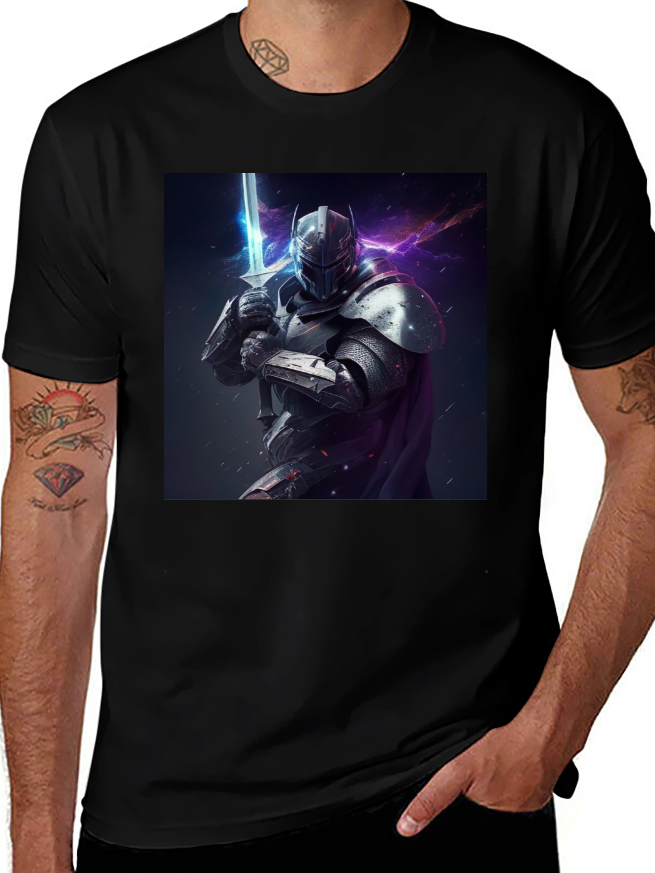 Variant 25 of Knight Graphic Tee - Sci-Fi Medieval Warrior