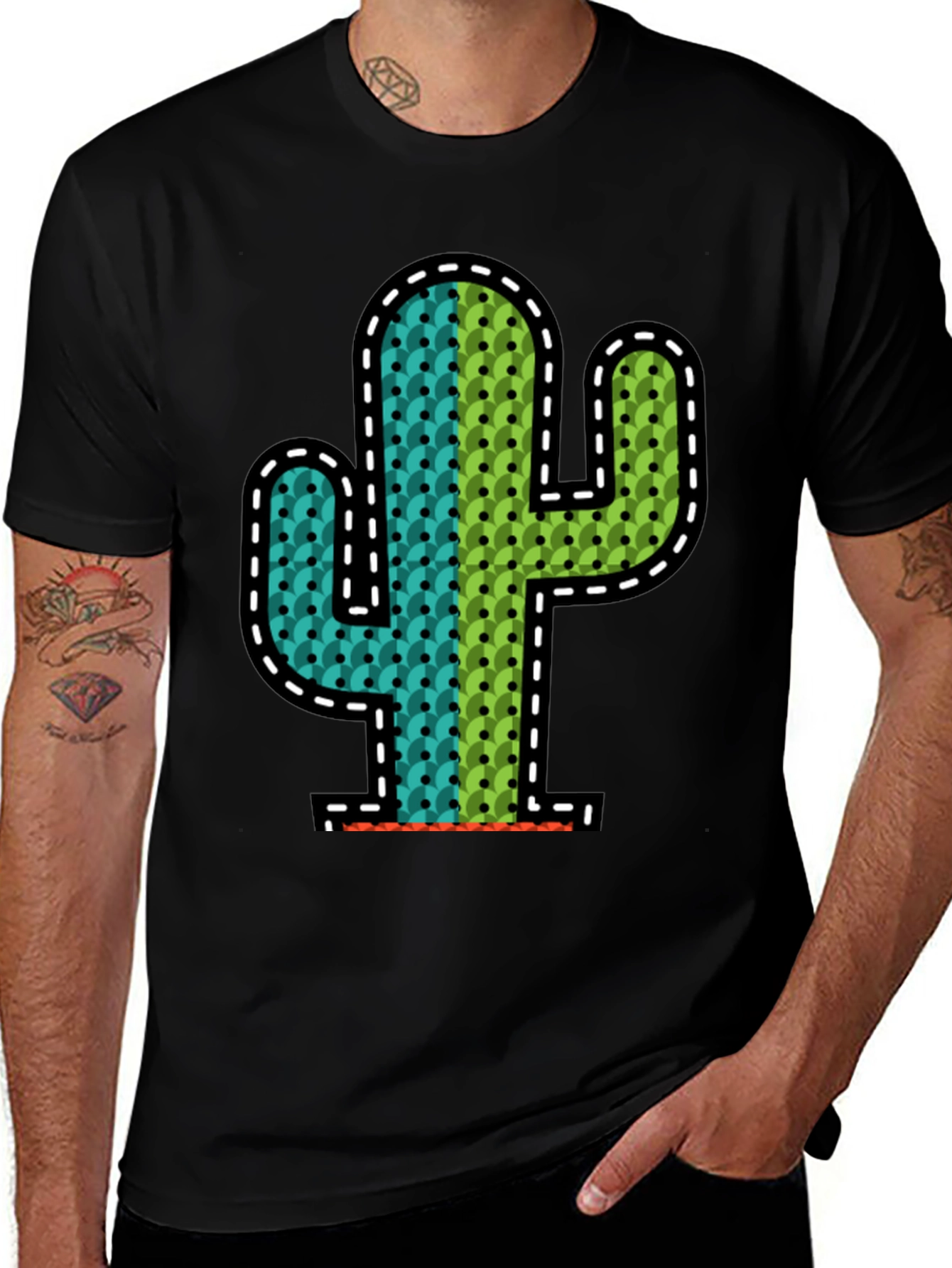 Variant 25 of Cactus Graphic Tee - Modern Desert Style