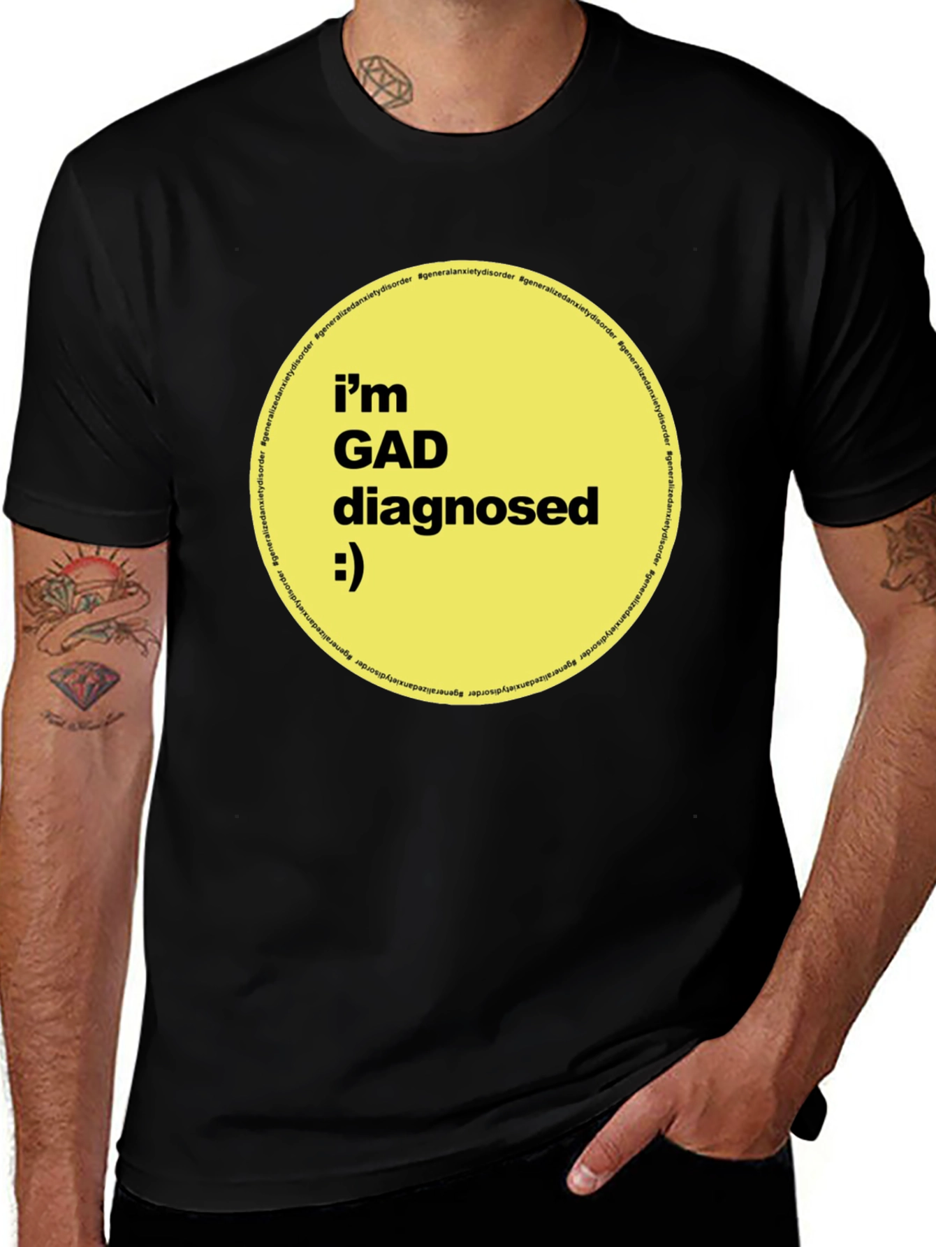 GAD Diagnosed T-Shirt - Funny Anxiety Awareness Tee