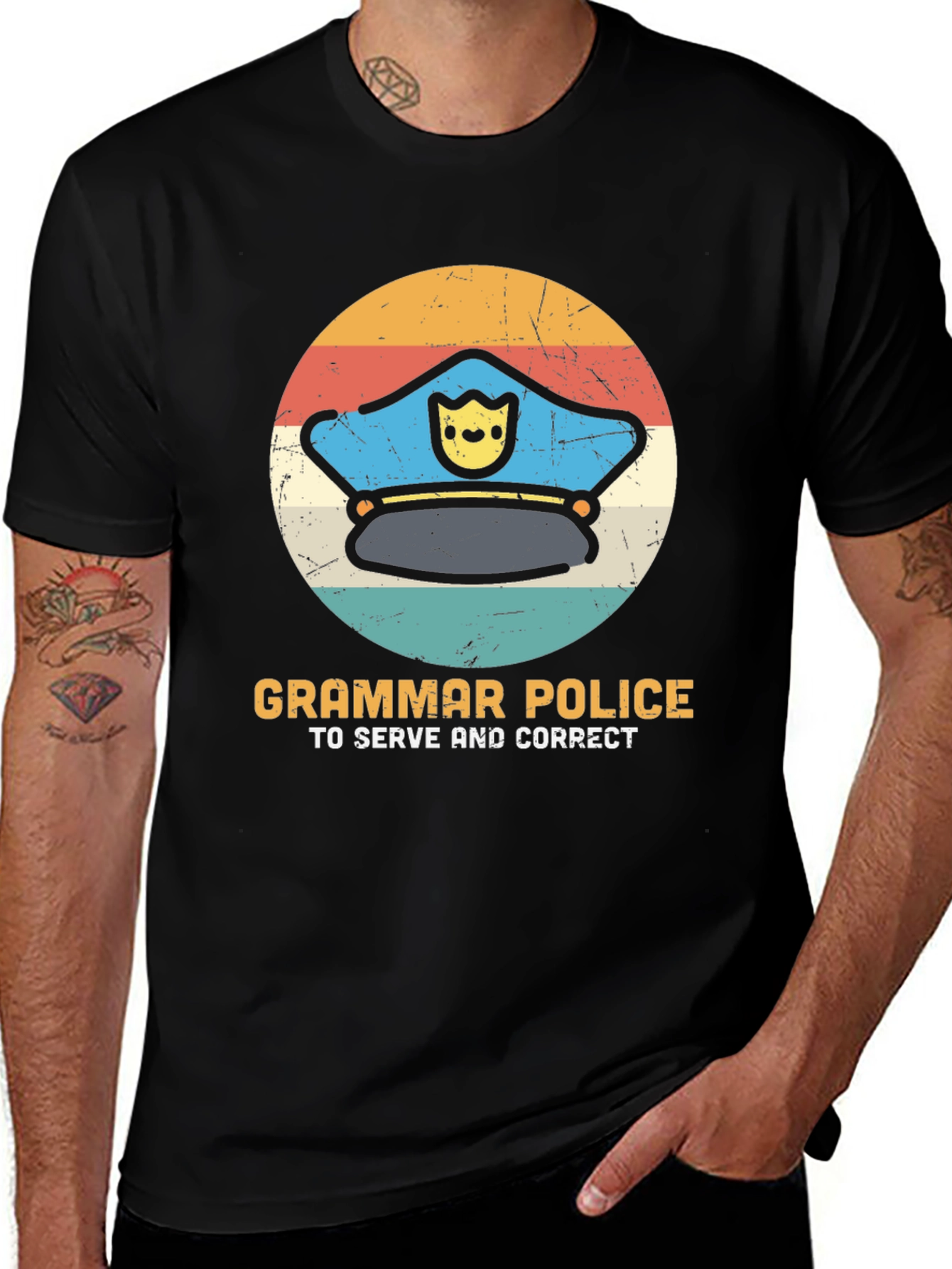 Variant 29 of Grammar Police T-Shirt - Serve and Correct!