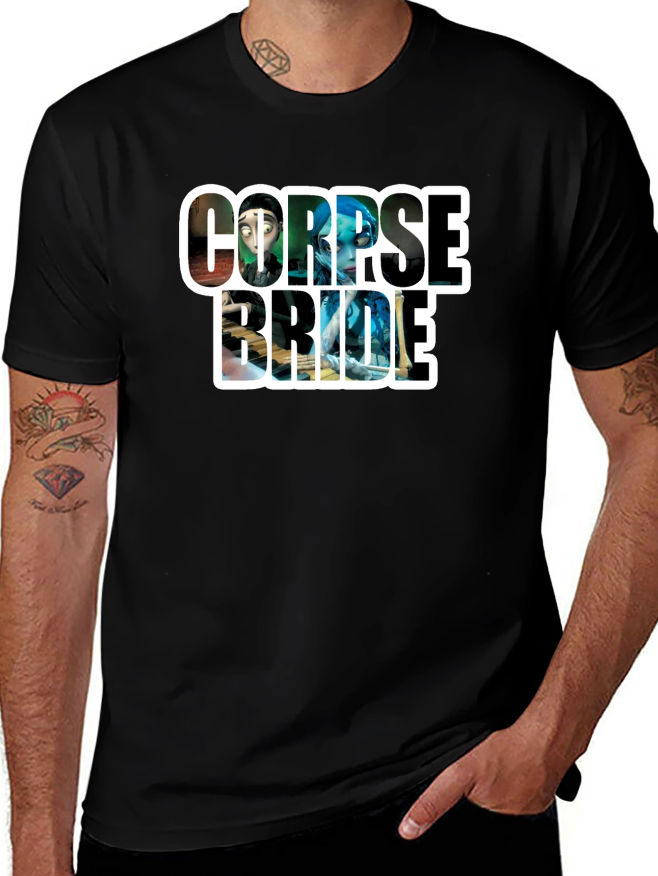 Corpse Bride Graphic T-Shirt - Black