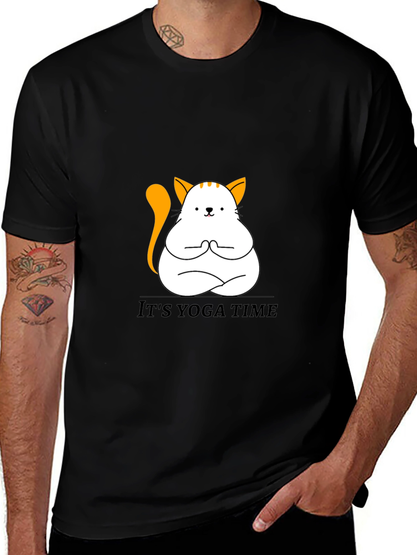 Yoga Cat T-Shirt - Meditating Kitten Tee