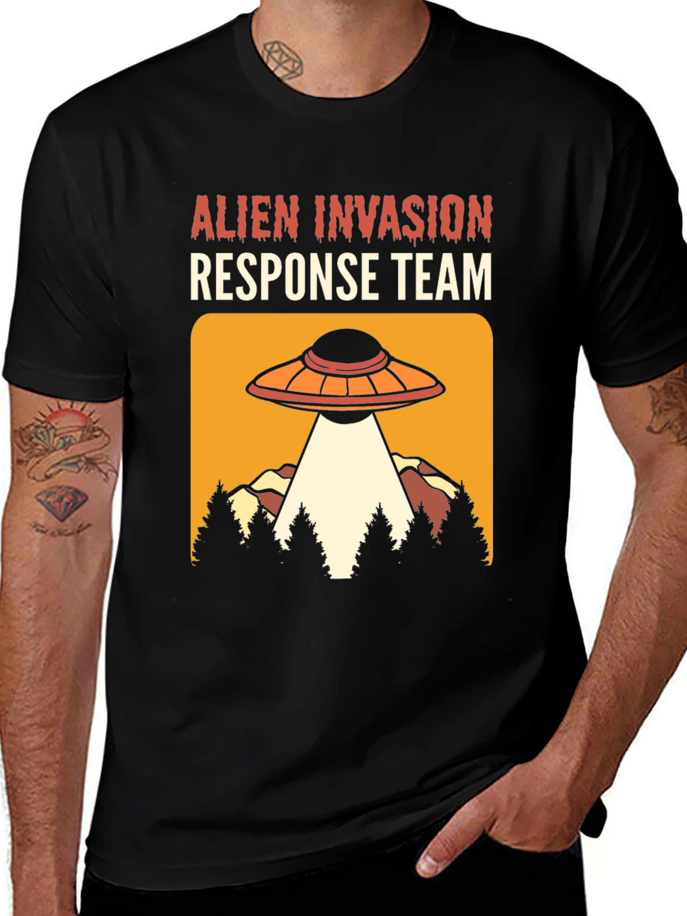 Alien Invasion Response Team Graphic Tee