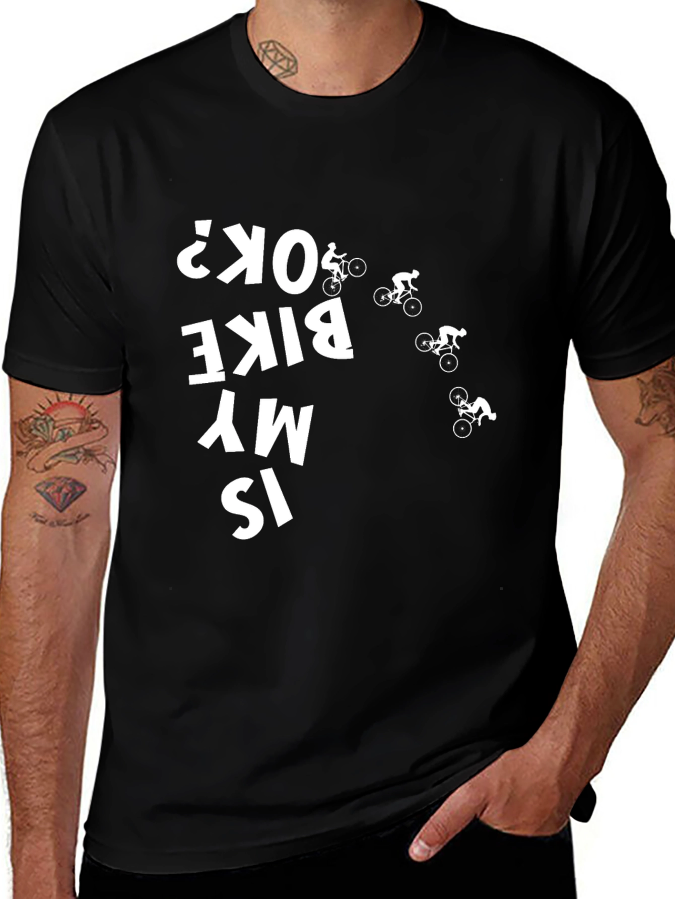 Variant 20 of Funny Cycling T-Shirt - Is My Bike OK?