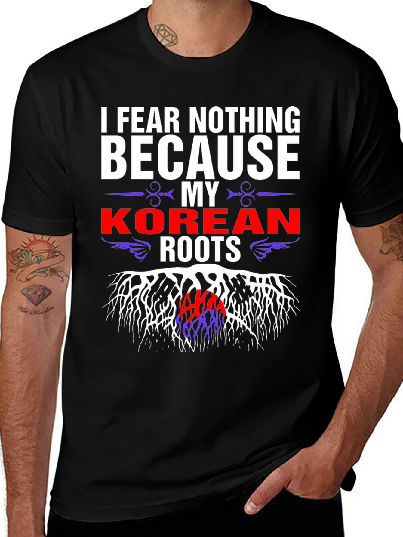 Korean Roots T-Shirt - I Fear Nothing Tee