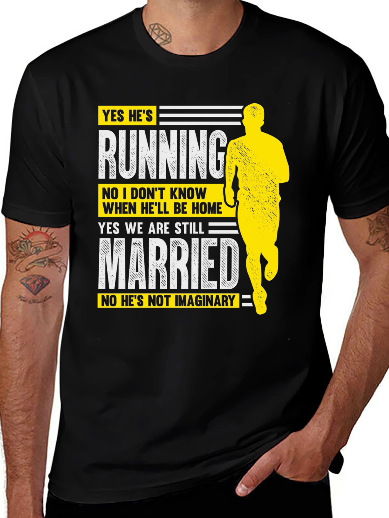 Variant 18 of Funny Running Husband Graphic T-Shirt