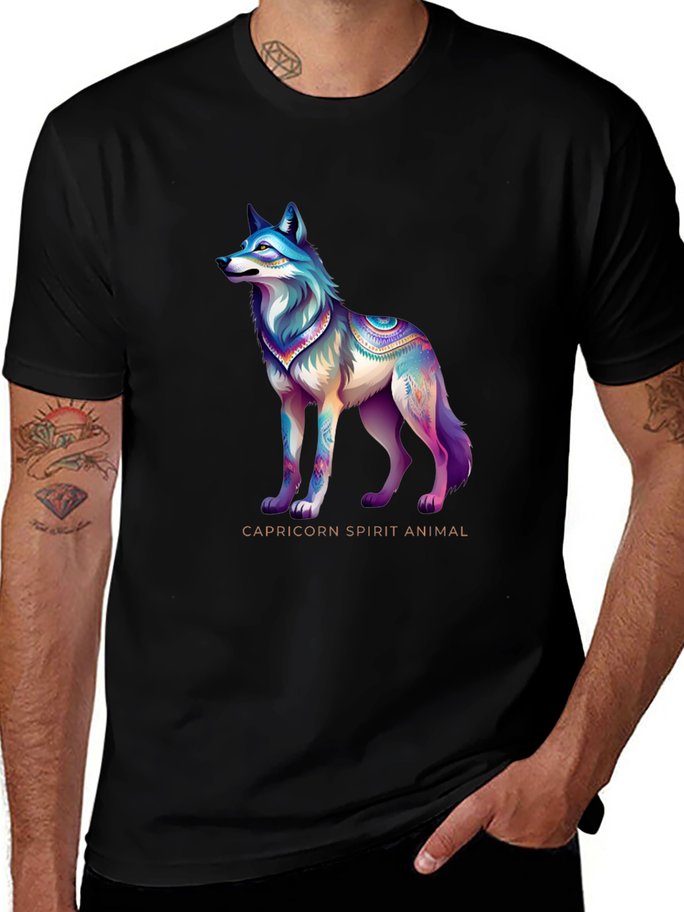 Variant 3 of Capricorn Spirit Animal Black T-Shirt