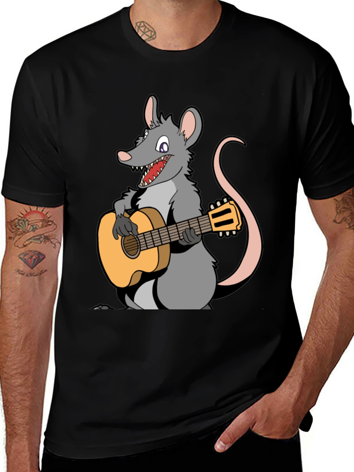 Variant 26 of Rat With Guitar T-Shirt