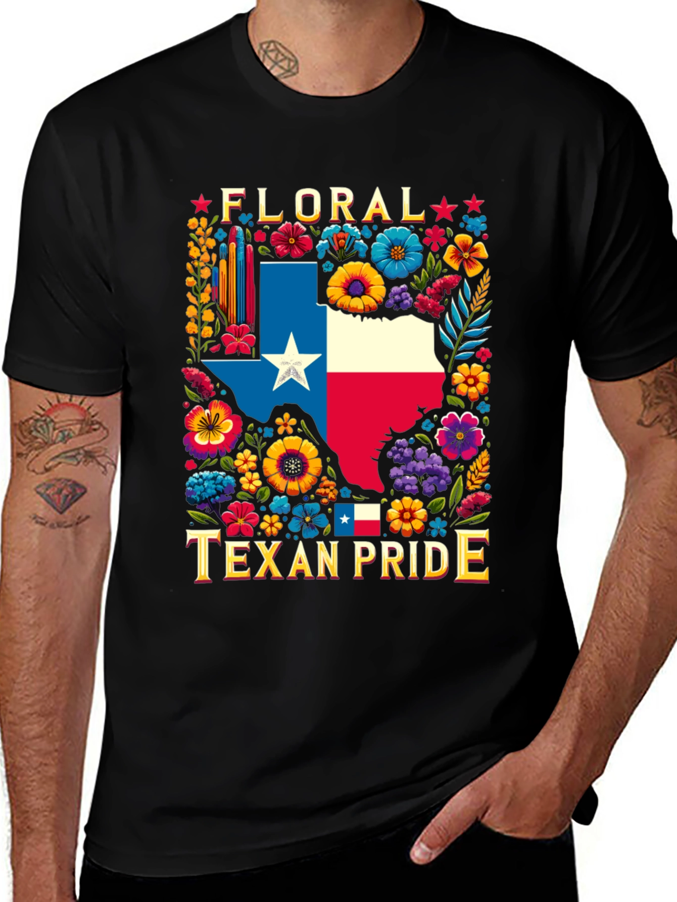 Floral Texan Pride T-Shirt