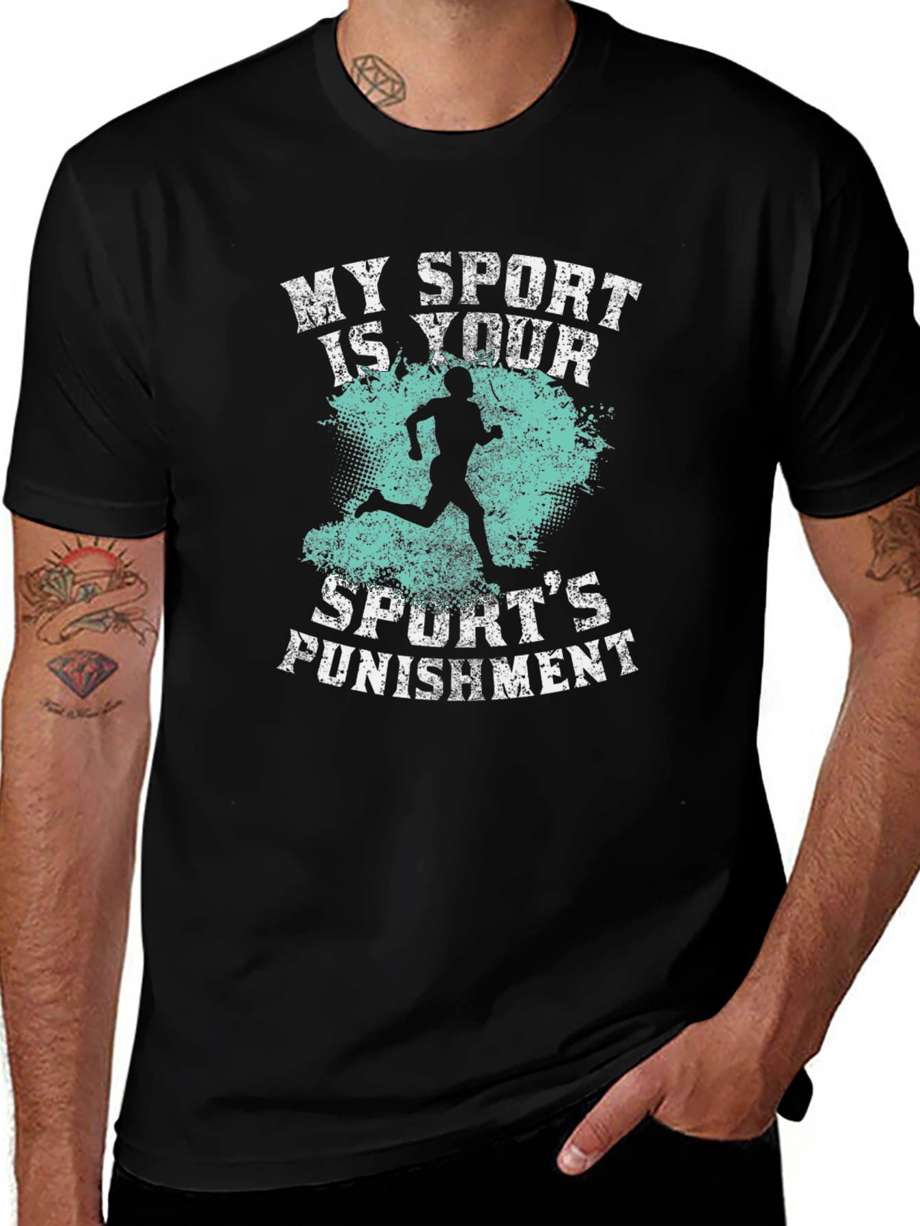Variant 12 of Funny Running T-Shirt: My Sport Is Your Sport's Punishment