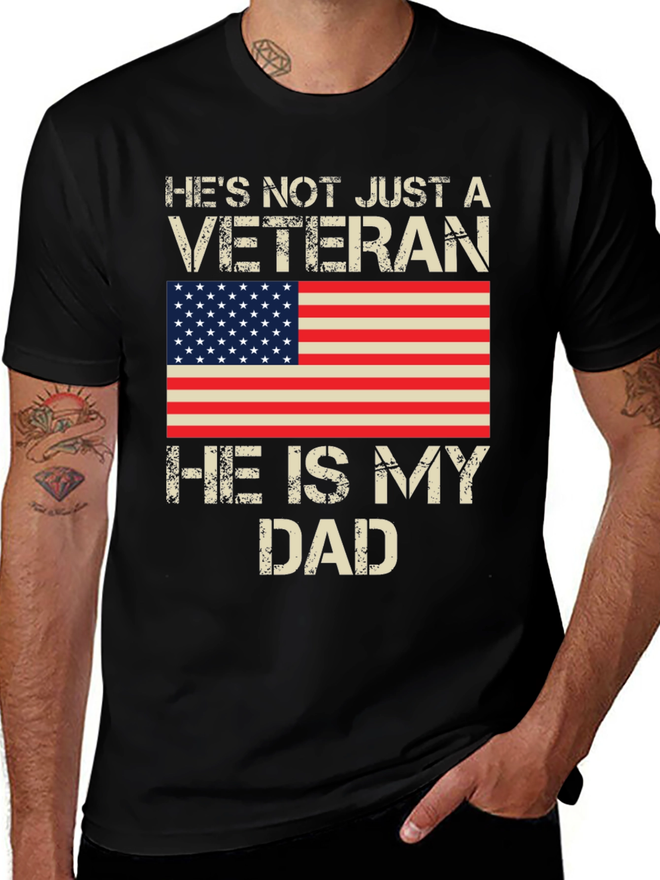 Variant 29 of He's Not Just A Veteran He Is My Dad T-Shirt