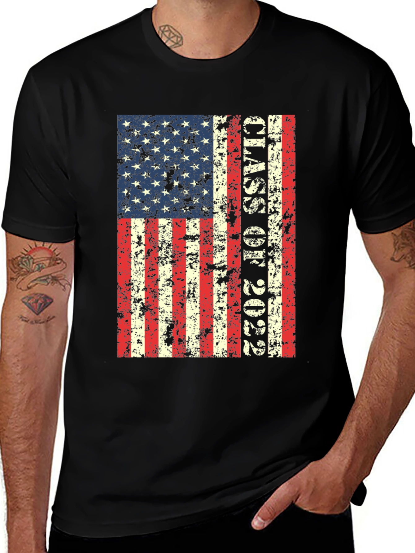 Variant 17 of American Flag Class of 2022 Graphic Tee