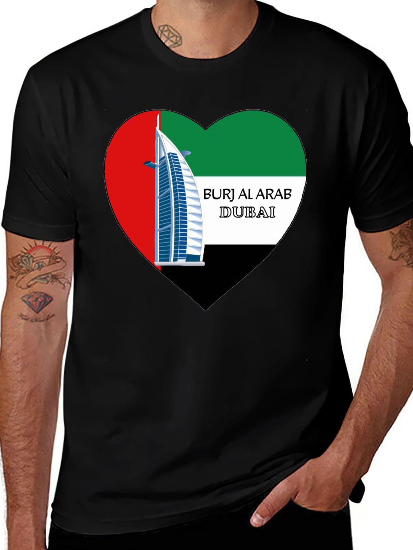 Dubai Heart T-Shirt - Burj Al Arab Souvenir