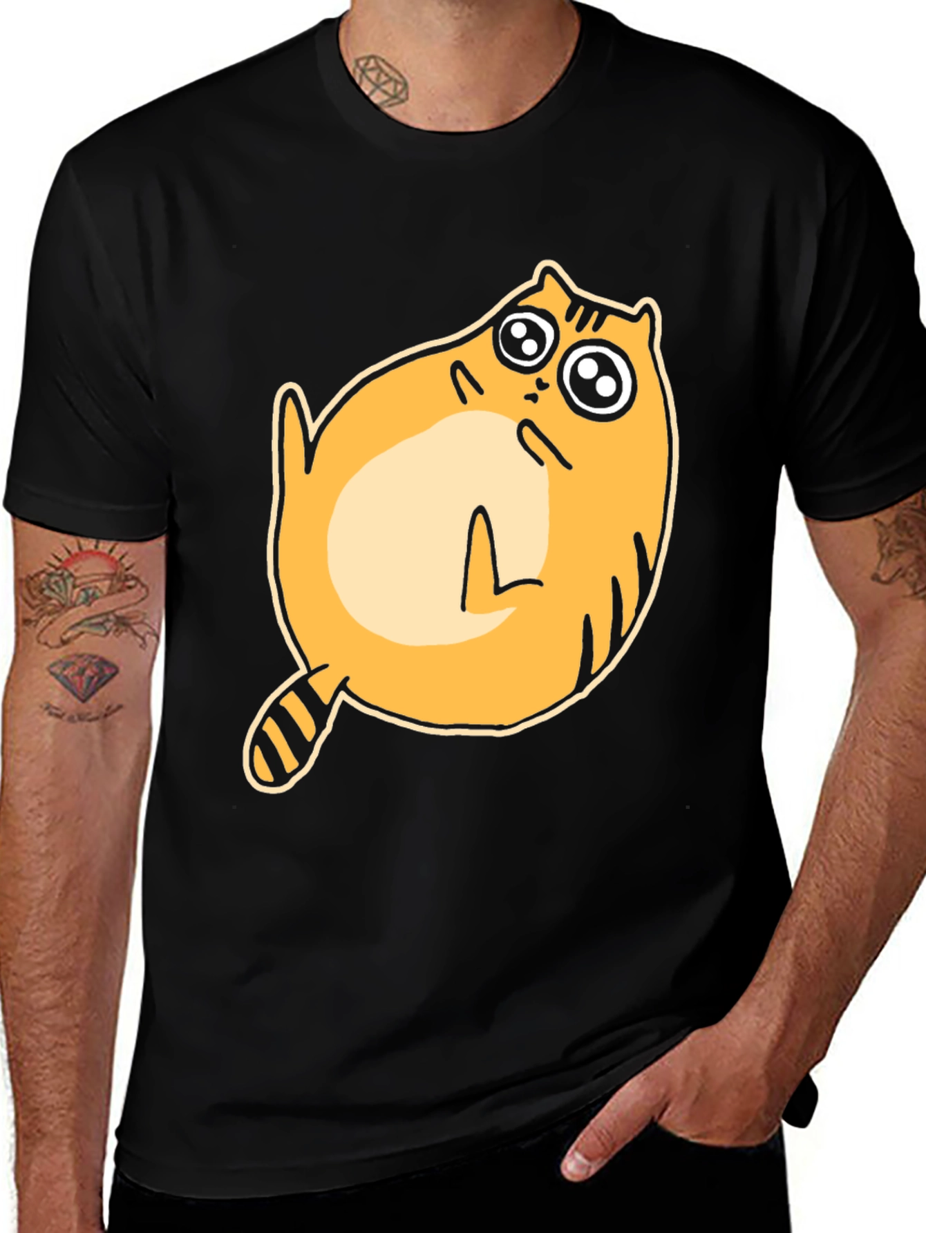 Variant 6 of Funny Cat T-Shirt - Cute Cartoon Feline Tee
