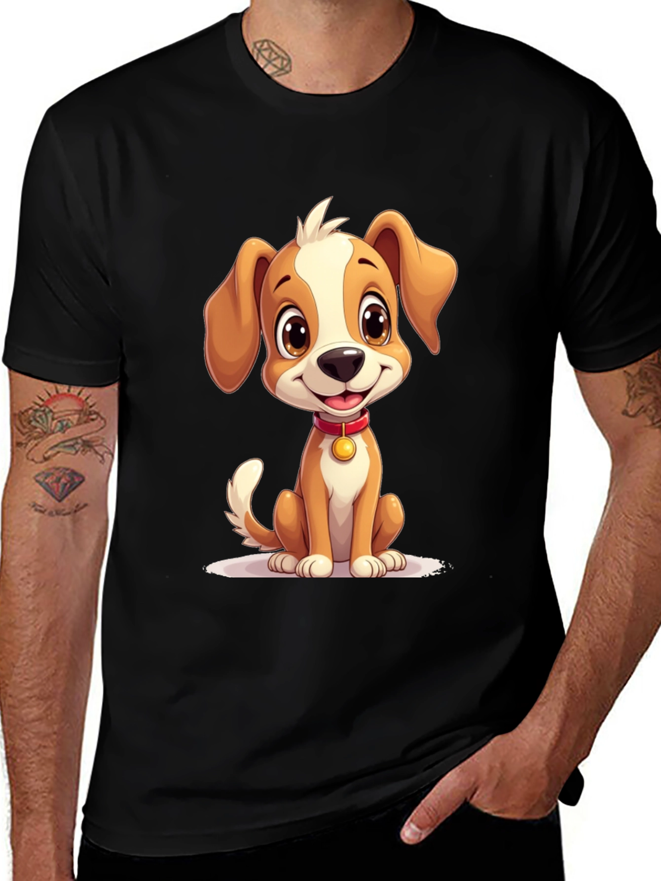 Variant 24 of Cute Puppy Graphic T-Shirt - Soft Cotton Blend