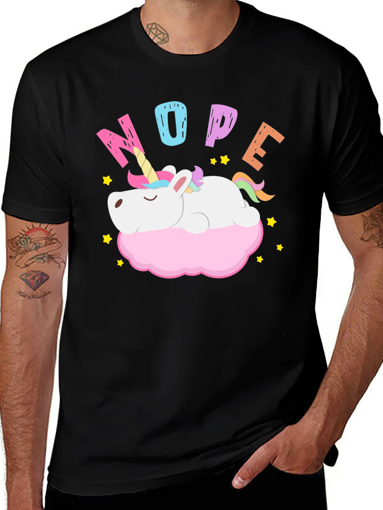 Variant 15 of Nope Unicorn T-Shirt - Cute & Funny Cartoon Tee
