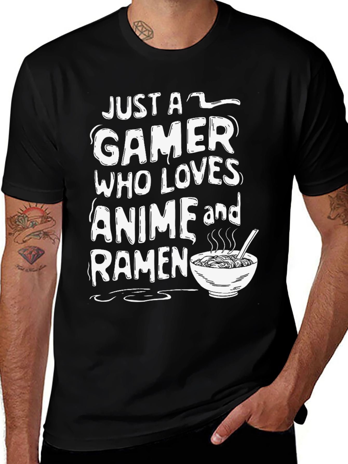 Variant 26 of Gamer Anime Ramen Graphic T-Shirt