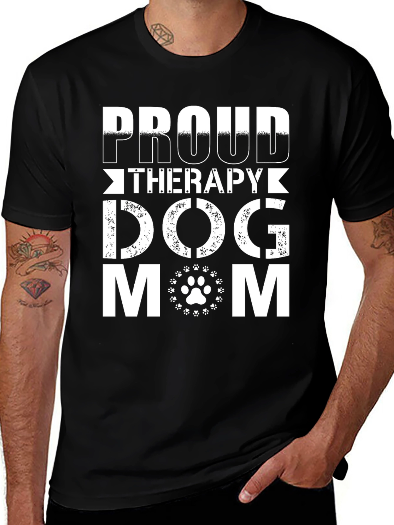 Variant 4 of Proud Therapy Dog Mom Tee - Unisex