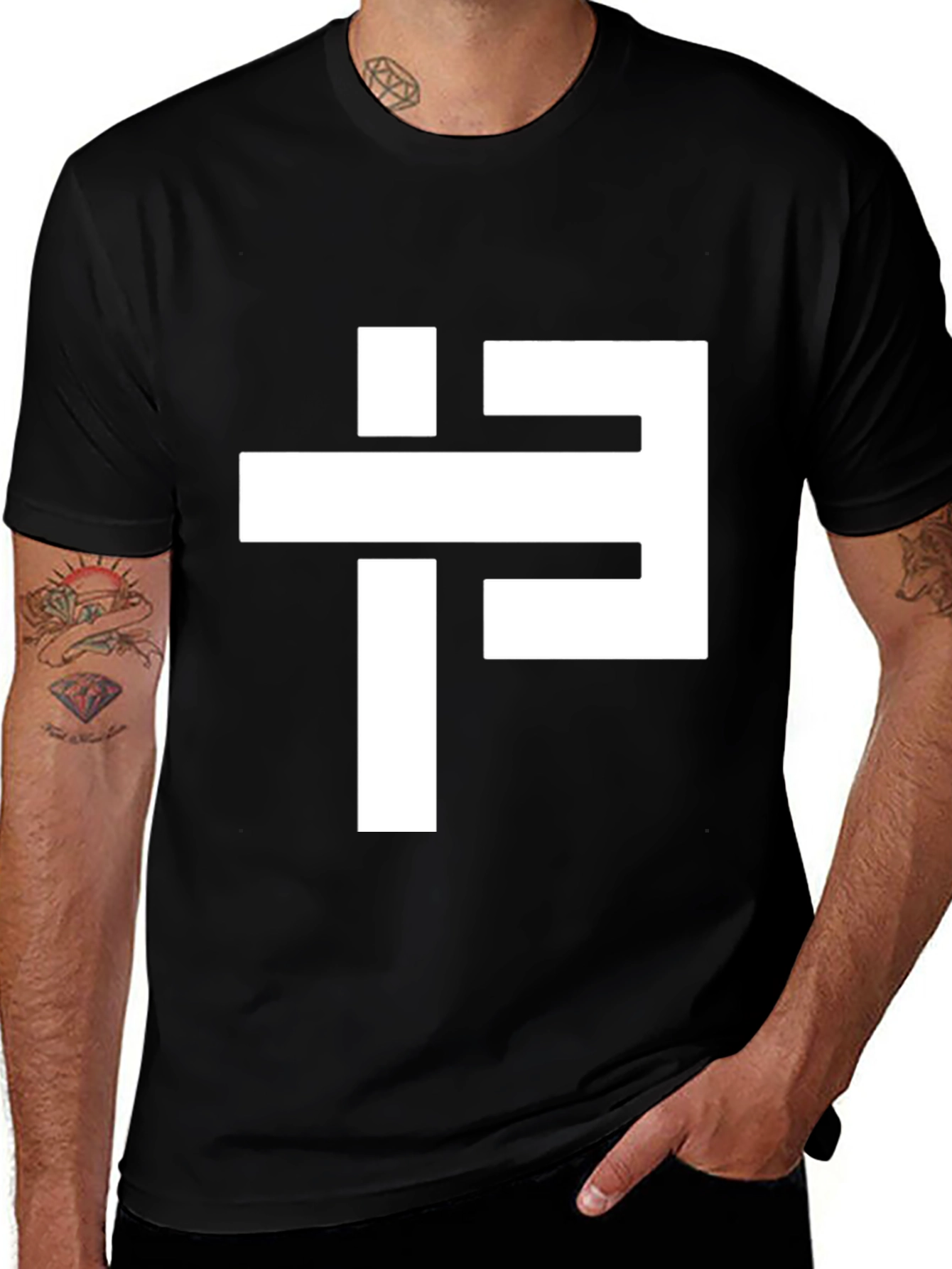 Variant 11 of Abstract Graphic Black T-Shirt