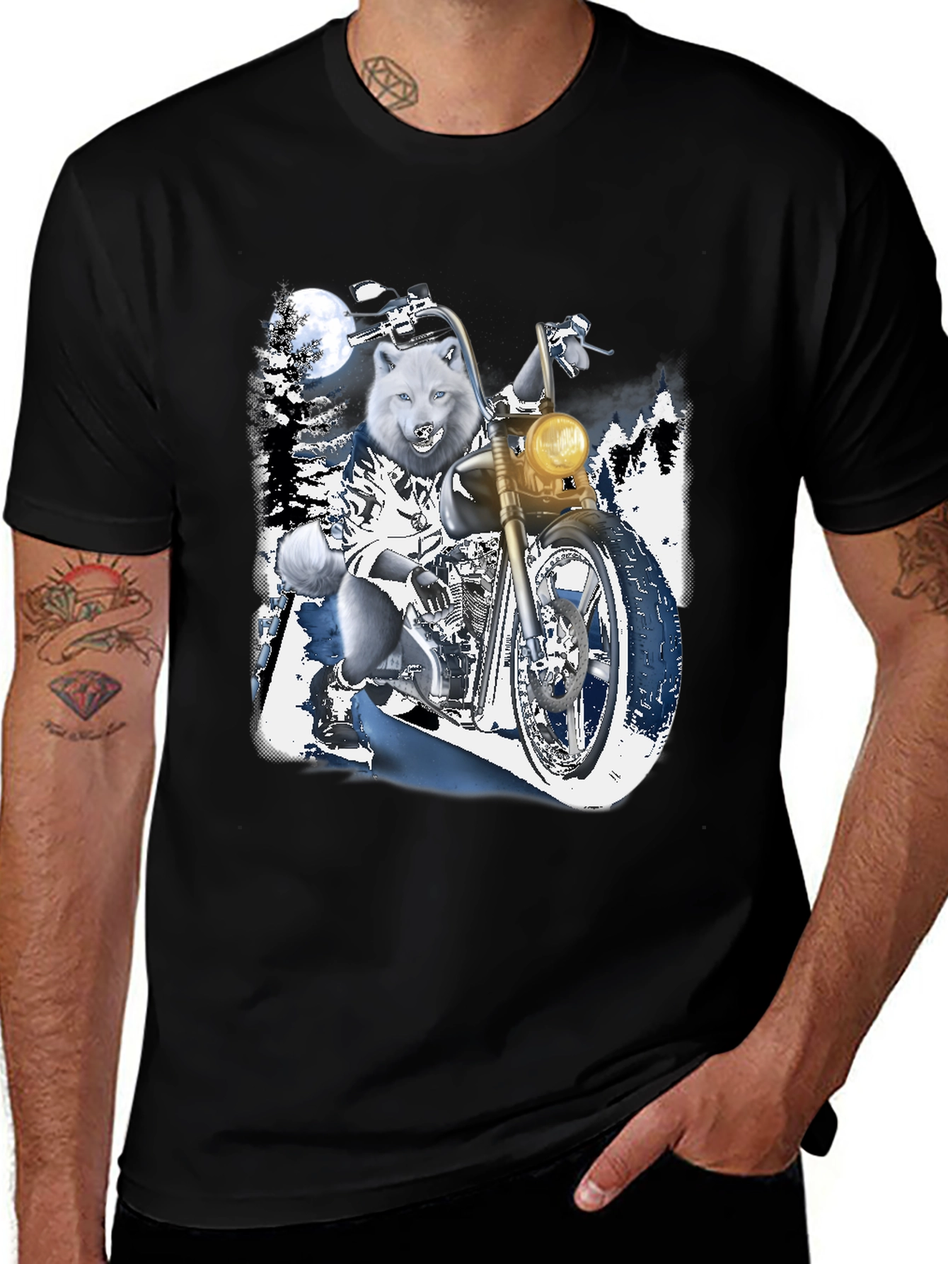 Wolf Rider T-Shirt - Motorcycle Adventure