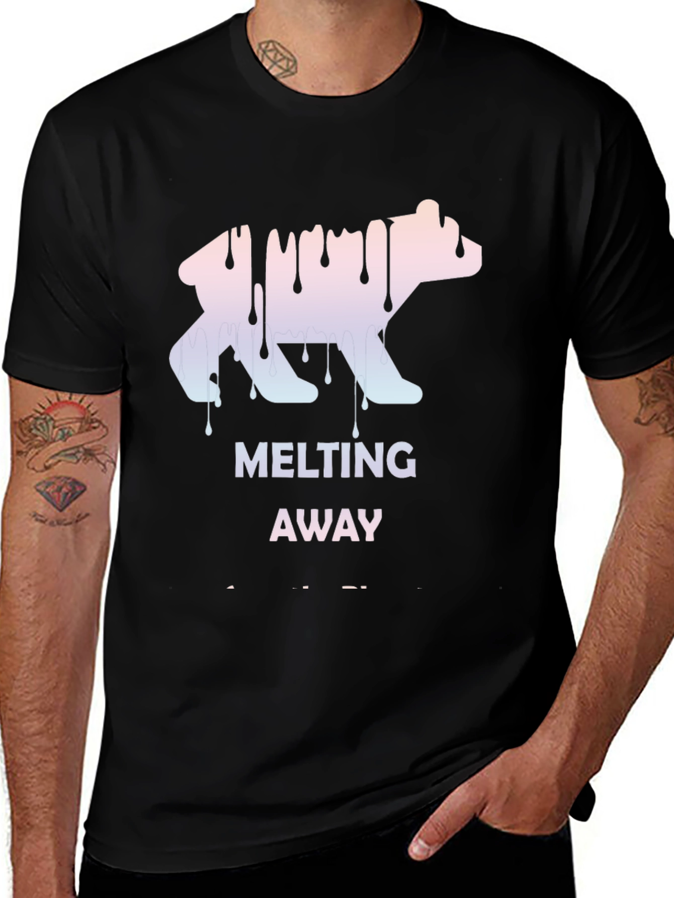 Variant 24 of Melting Away Graphic Tee - Cool Bear Design T-Shirt