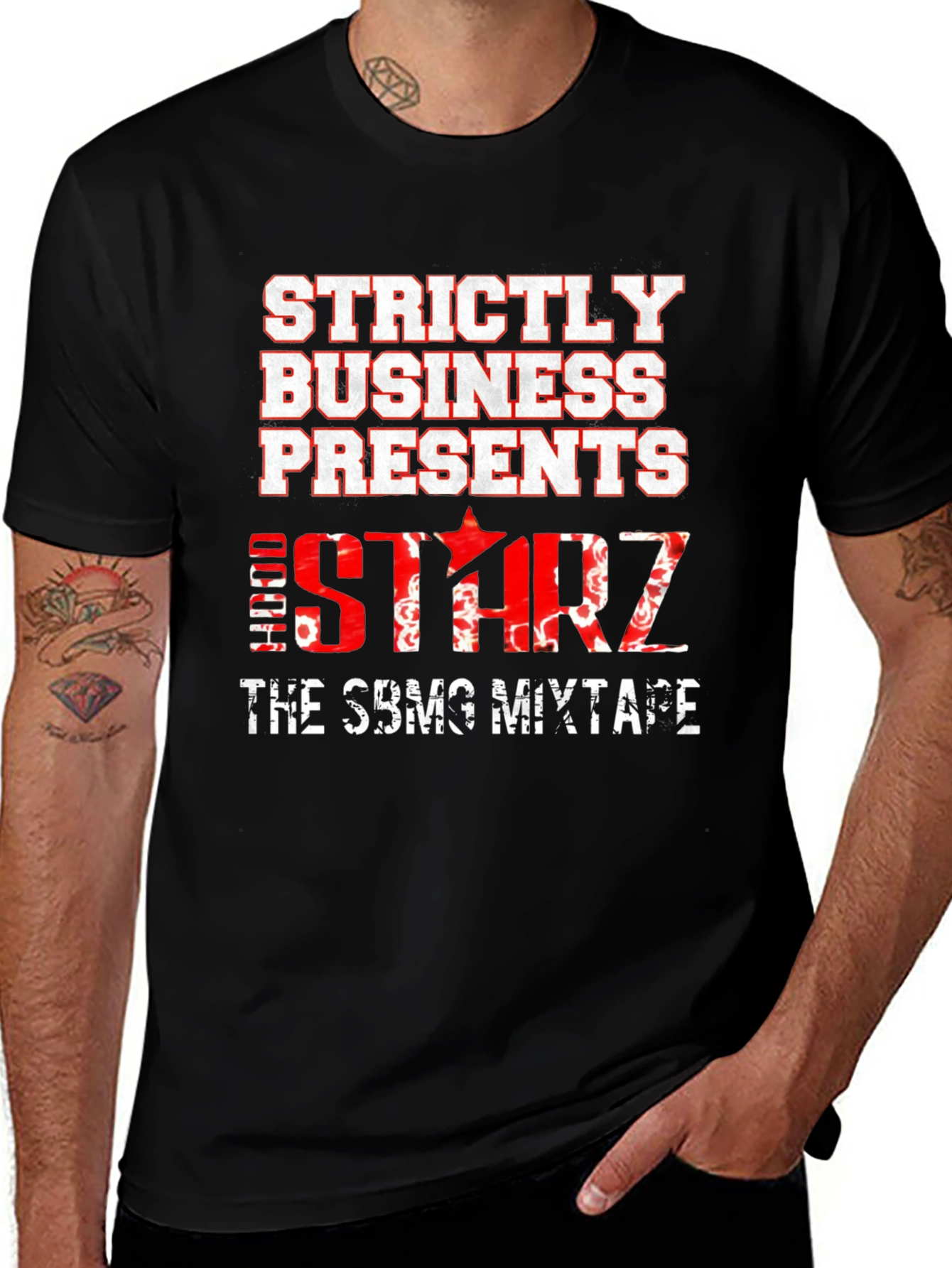 Variant 4 of Strictly Business Presents Hood Starz Mixtape T-Shirt