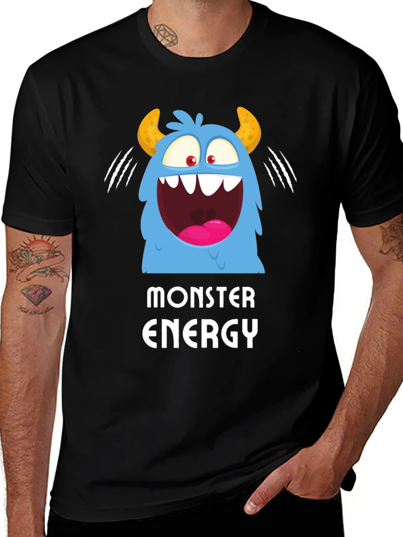 Variant 8 of Monster Energy Graphic Print Black T-Shirt