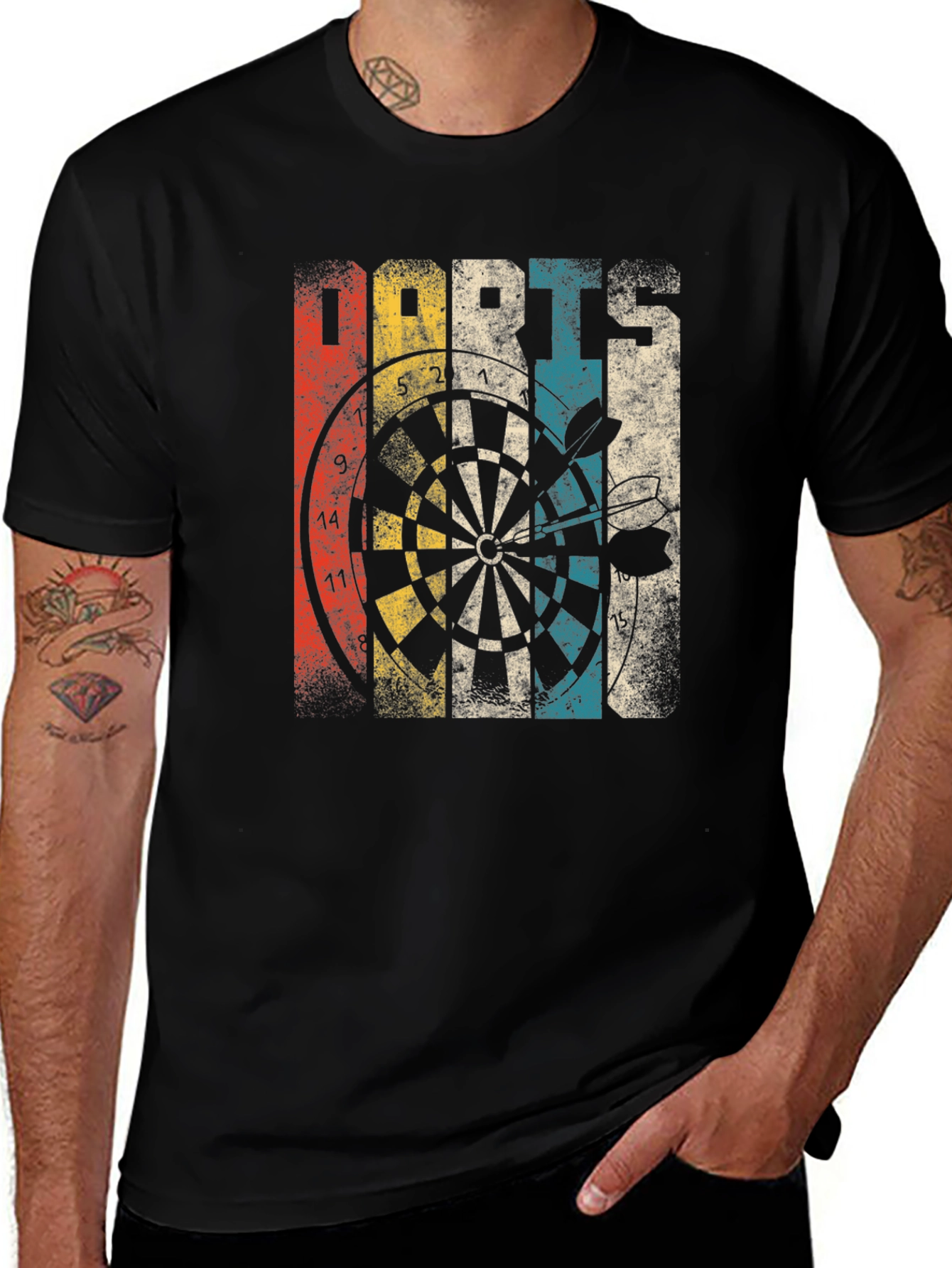 Variant 16 of Vintage Darts Graphic T-Shirt - Retro Design