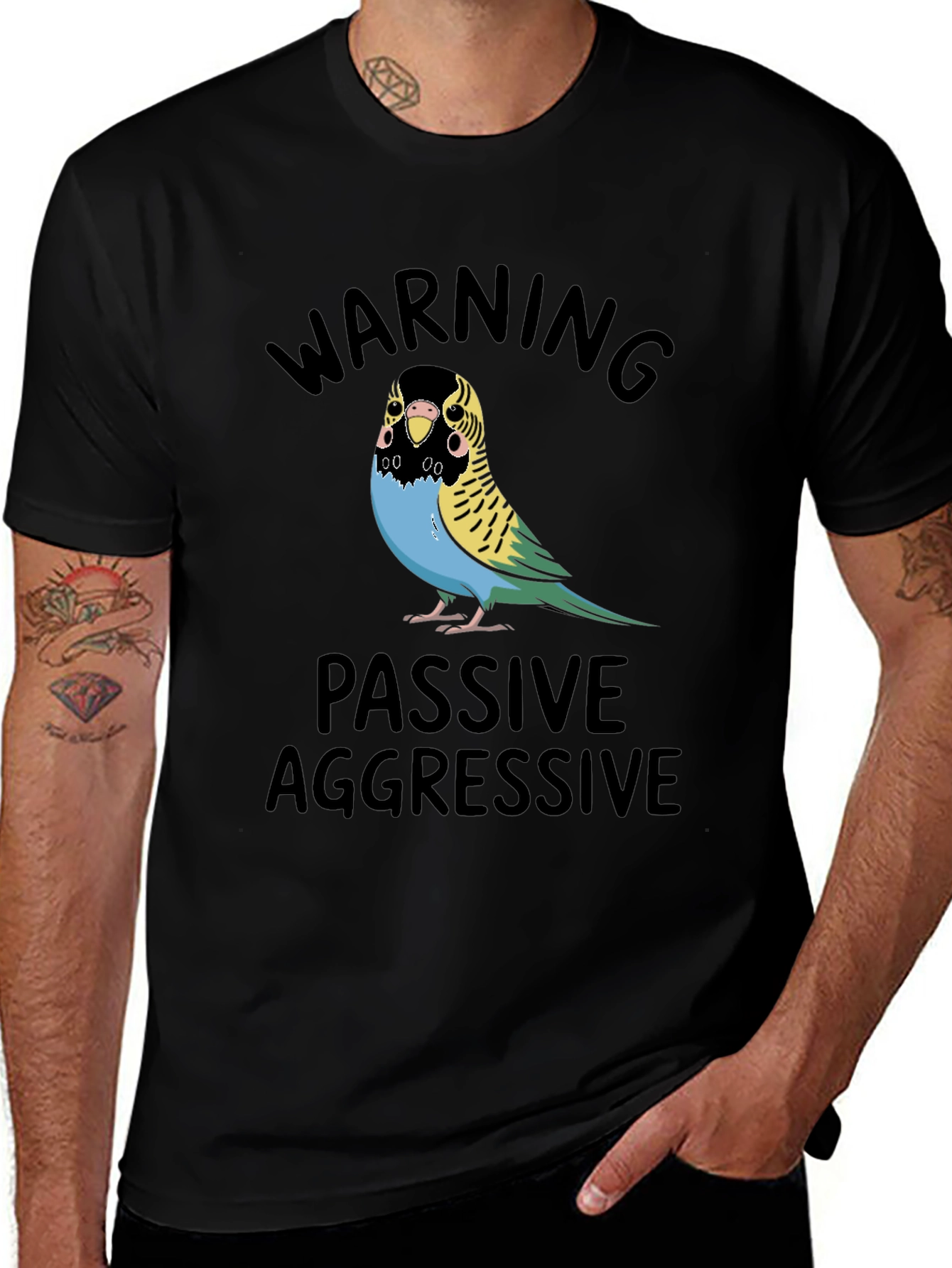 Variant 7 of Passive Aggressive Budgie T-Shirt