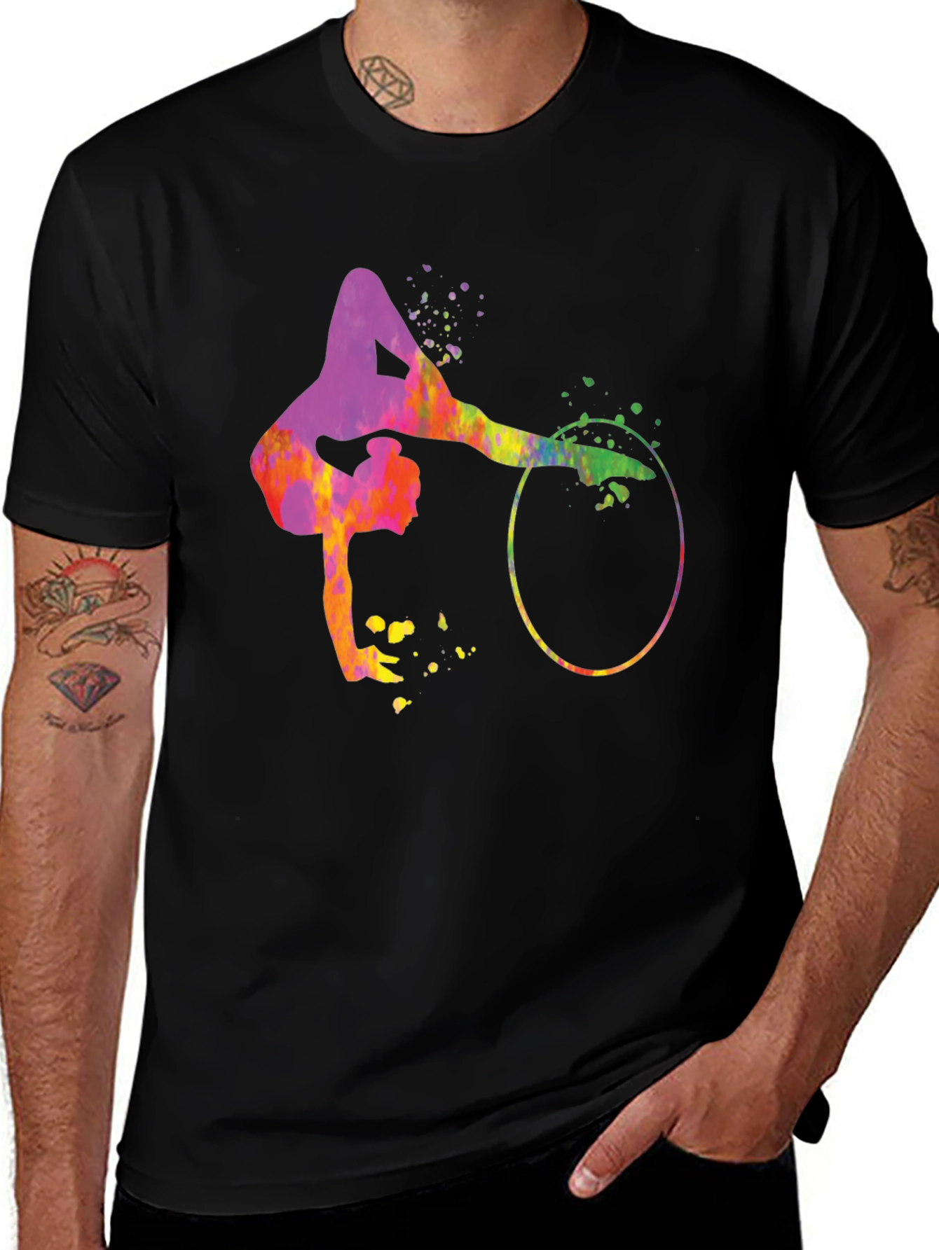 Variant 25 of Aerial Hoop Gymnast T-Shirt - Artistic Colorful Design
