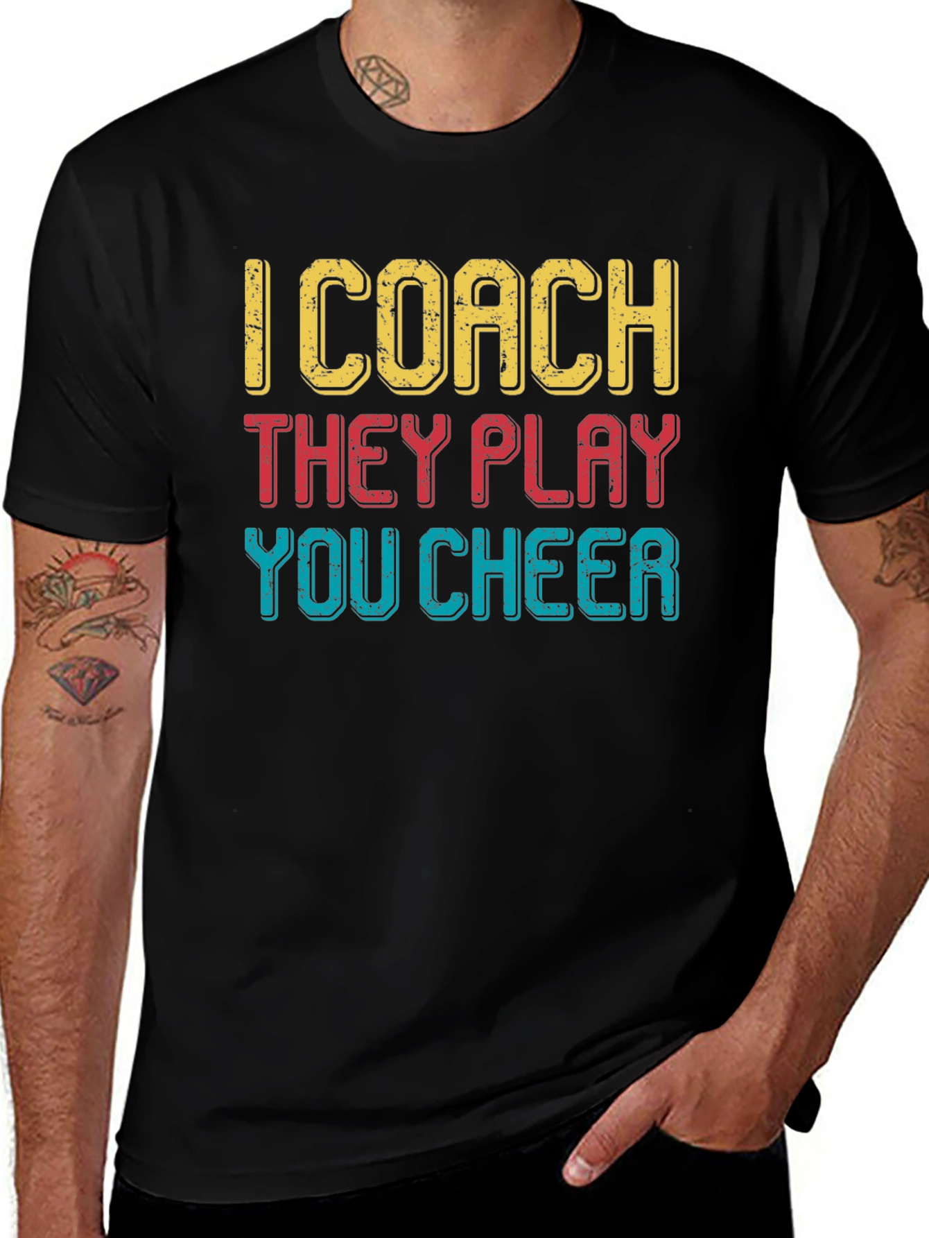 Variant 23 of I Coach They Play You Cheer T-Shirt