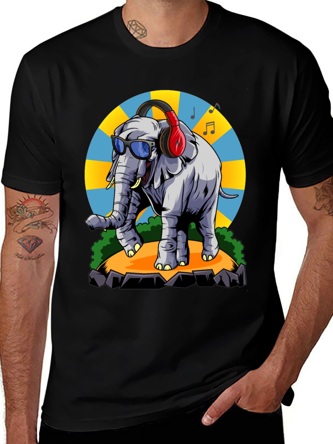 Variant 18 of Cool Elephant Graphic Tee