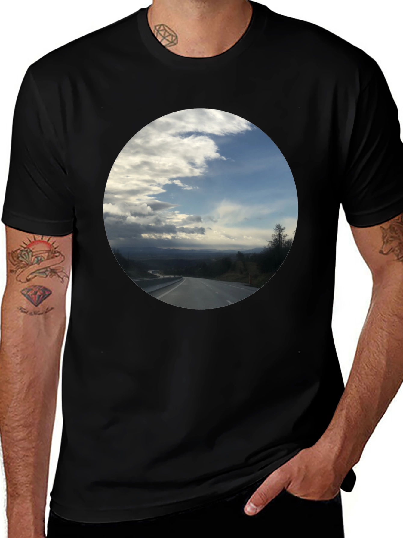 Variant 7 of Road to the Sky Black T-Shirt