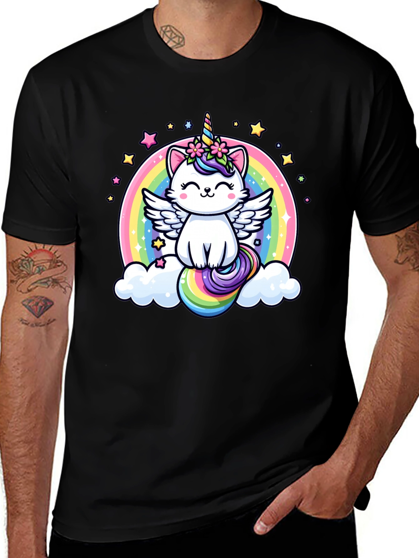 Variant 11 of Unicat Rainbow T-Shirt