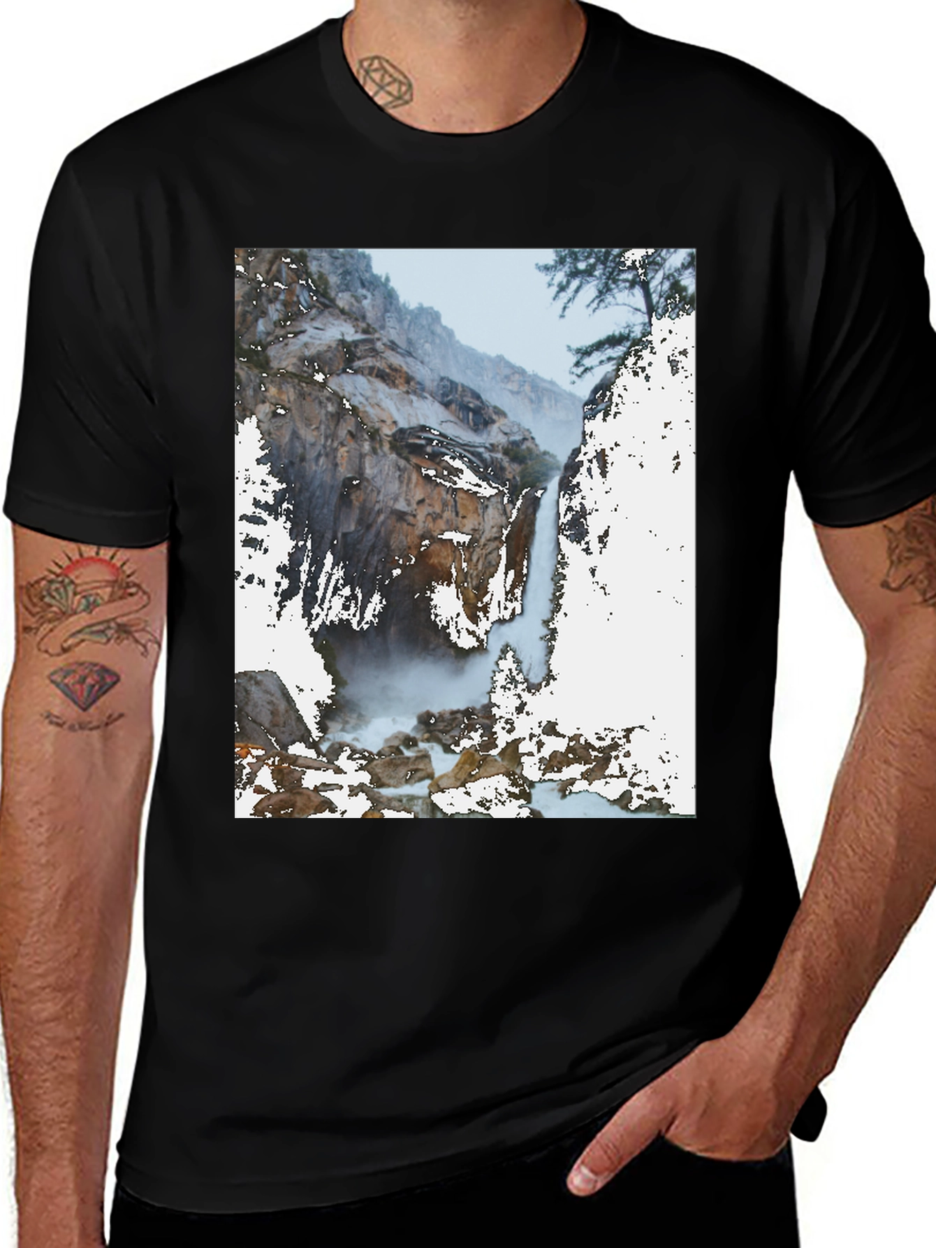 Variant 28 of Waterfall Graphic Tee - Nature Lover's Apparel