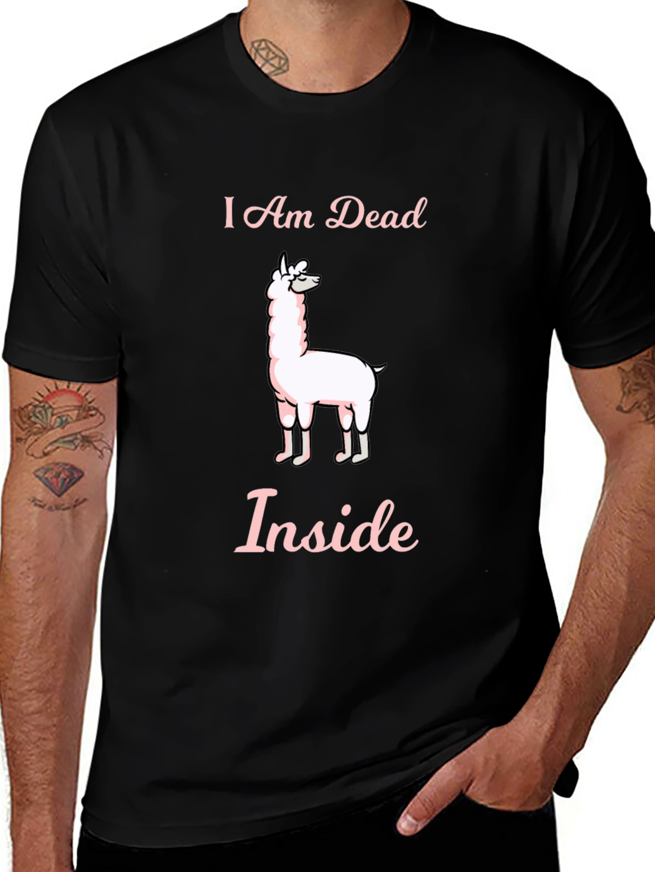 Variant 24 of I Am Dead Inside Llama Graphic T-Shirt