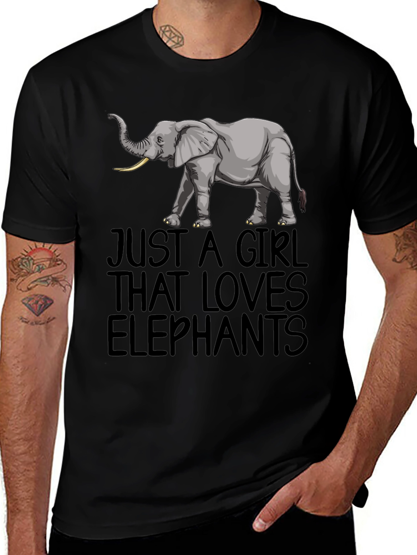 Variant 8 of Elephant Lover T-Shirt - Cute Graphic Tee