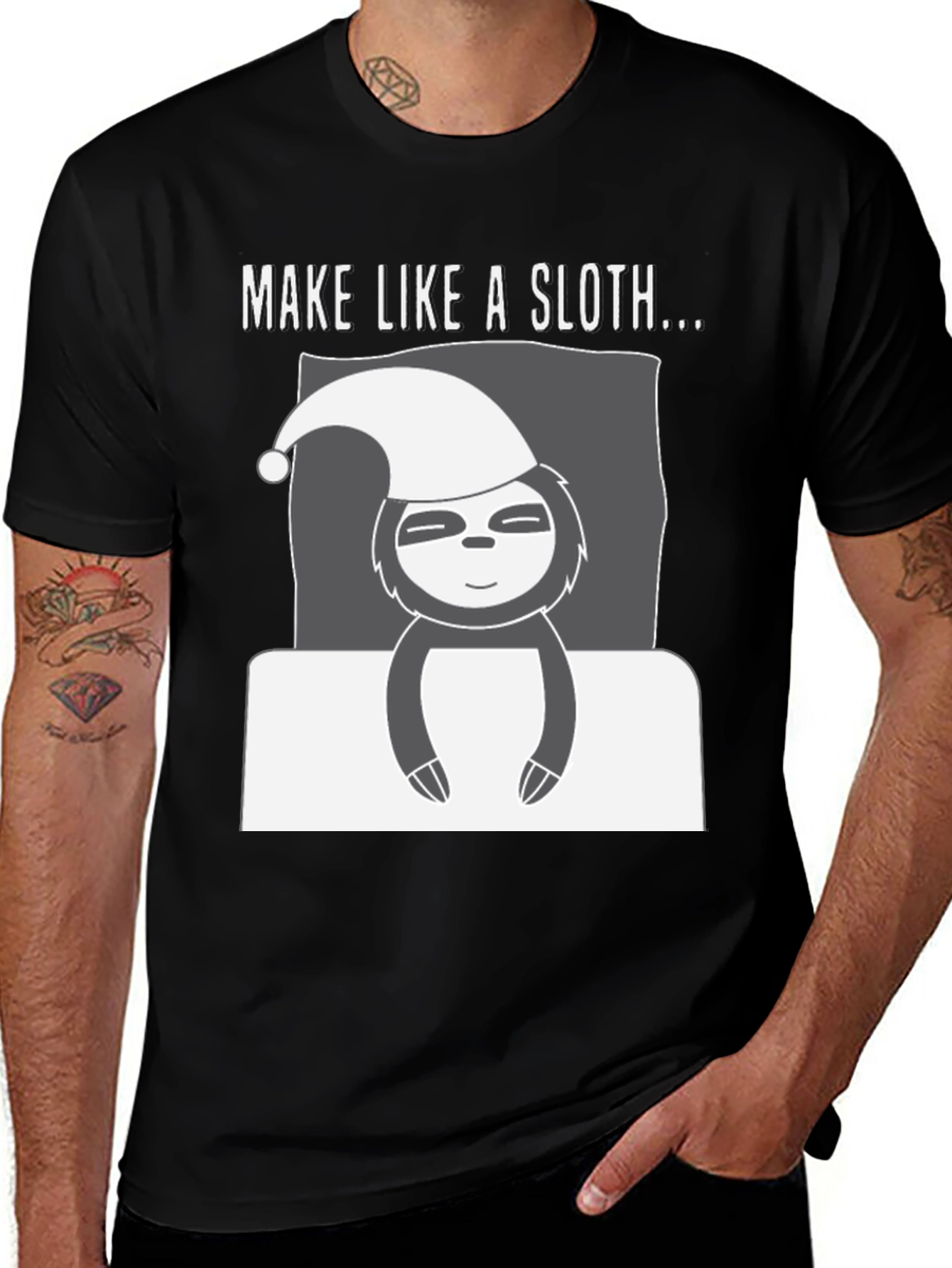 Variant 12 of Make Like a Sloth Graphic T-Shirt