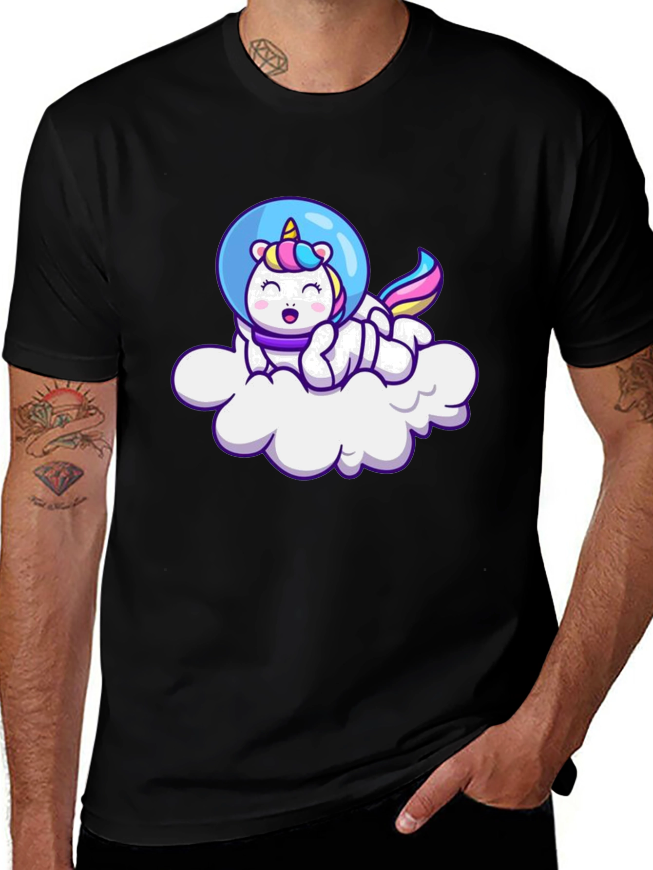 Variant 28 of Unicorn Astronaut Graphic Tee