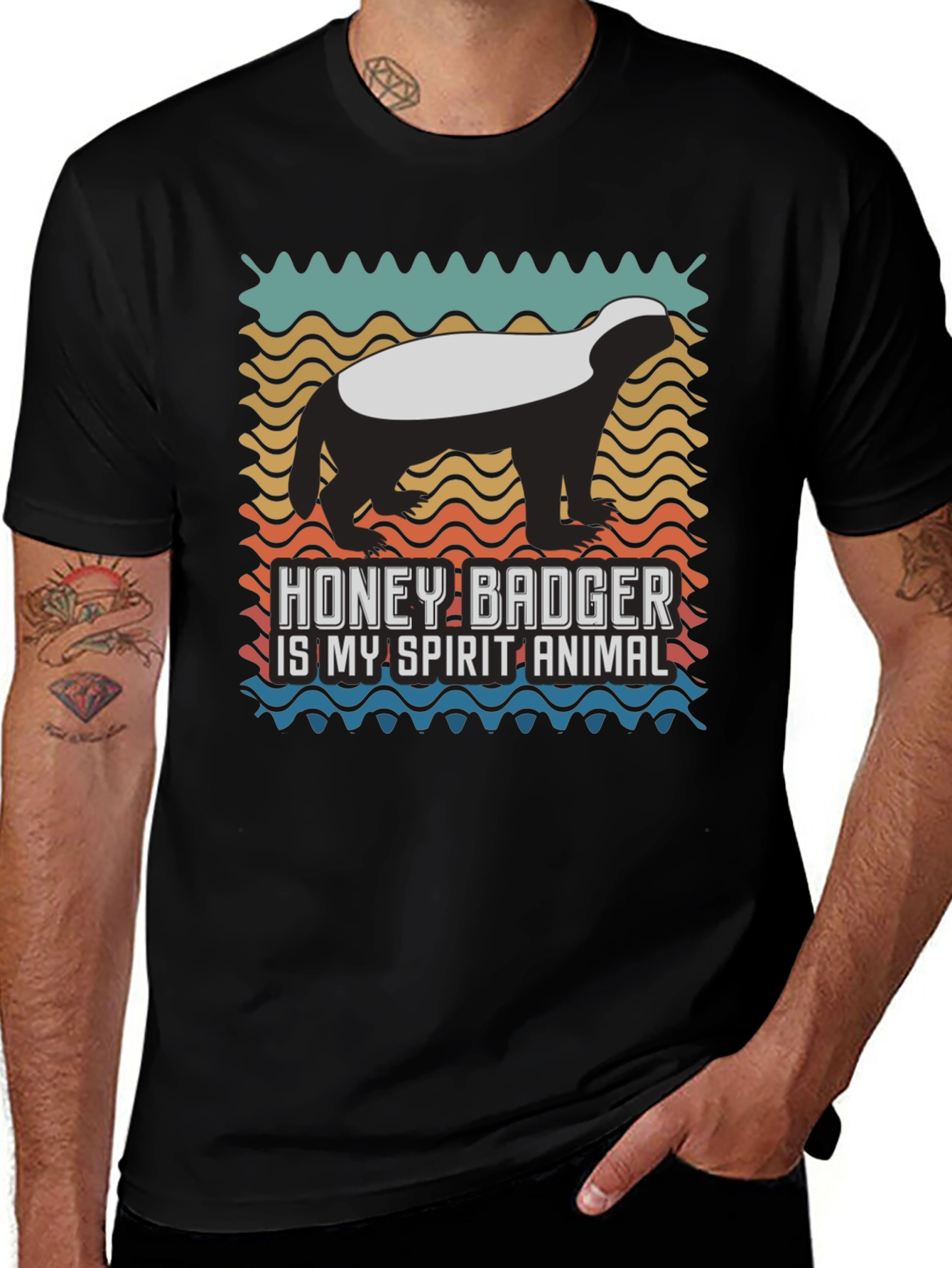 Variant 22 of Honey Badger Spirit Animal Graphic T-Shirt