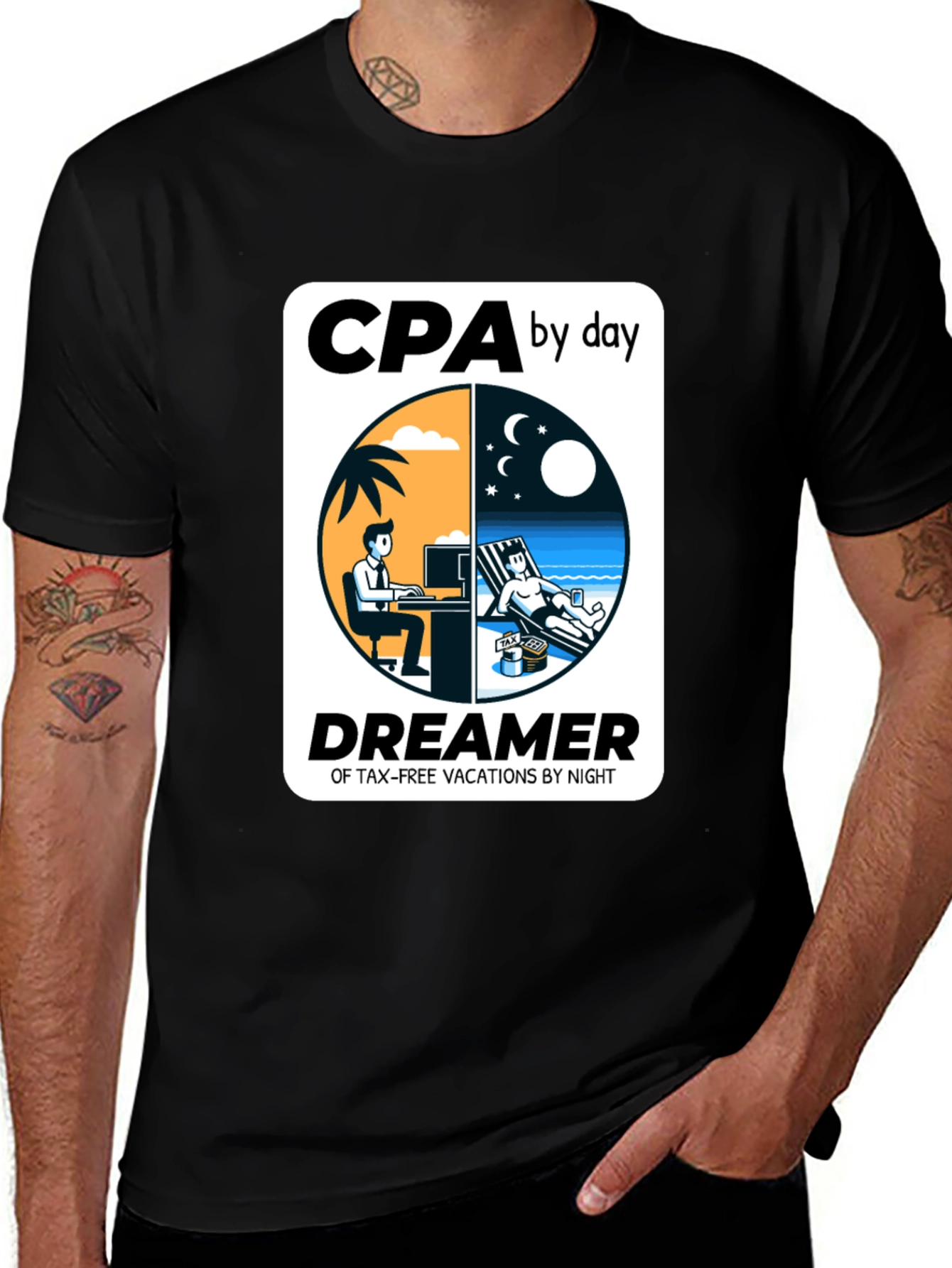 CPA By Day Dreamer By Night Graphic T-Shirt