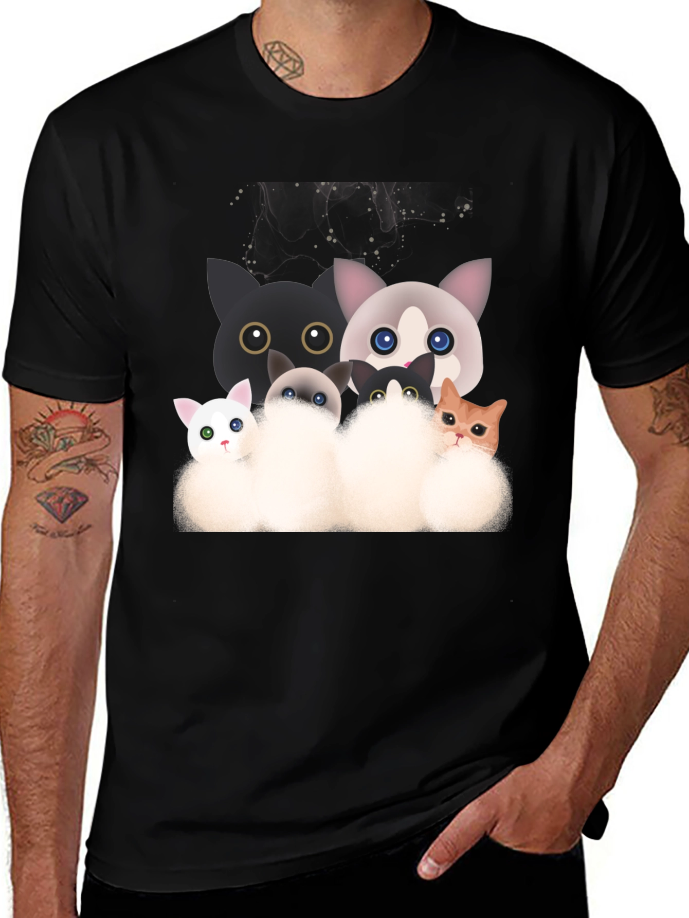 Variant 28 of Cute Cartoon Cat T-Shirt