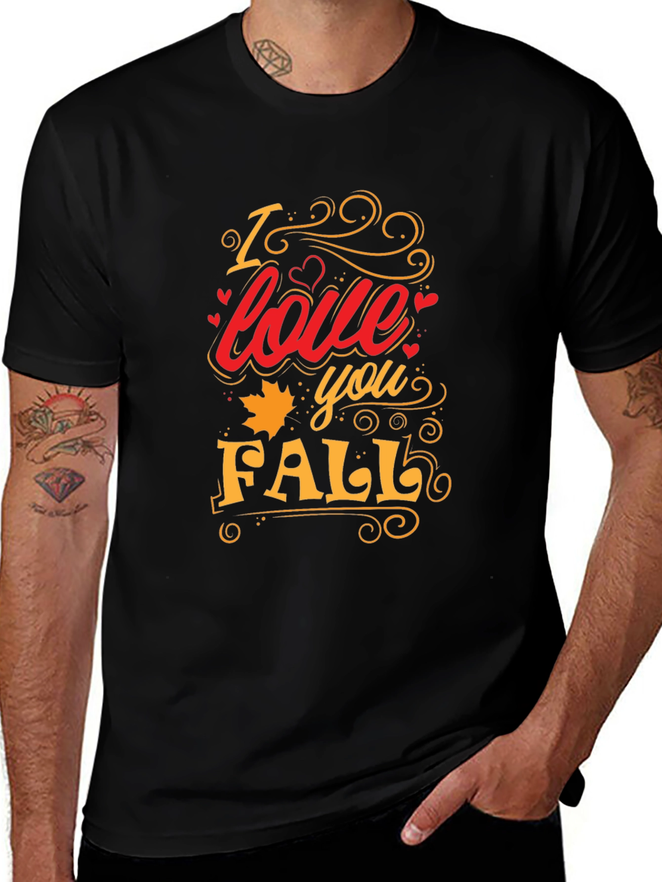 Variant 8 of I Love You Fall Graphic Tee - Trendy Autumn T-Shirt